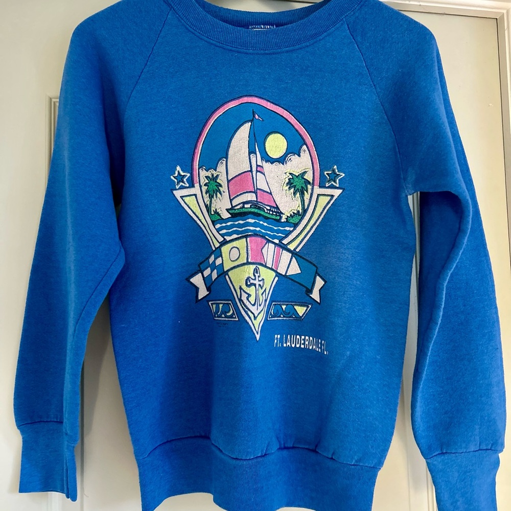 Fruit of the Loom Blue Crew Neck Sweater
